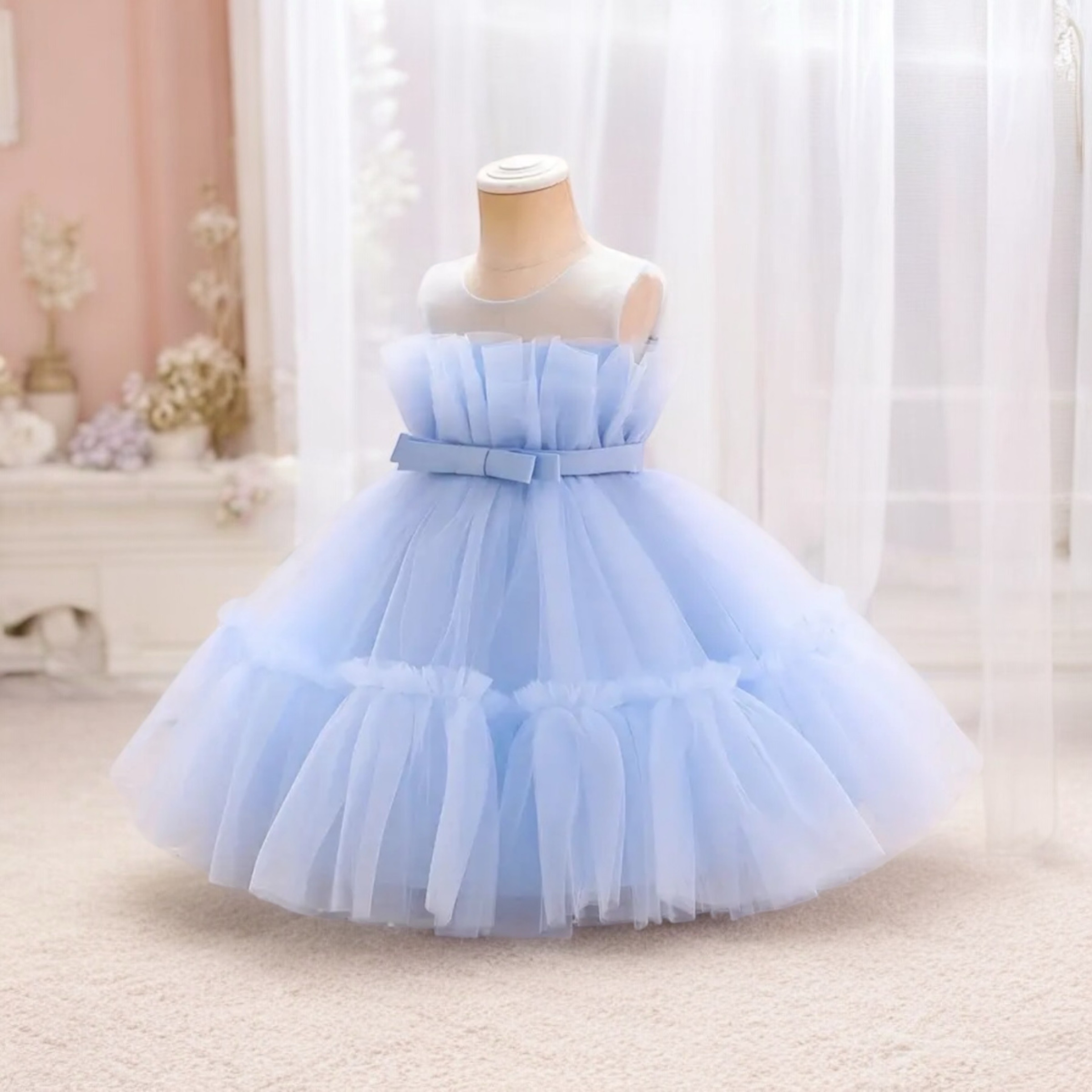 Vestido Magia de Seda Azul