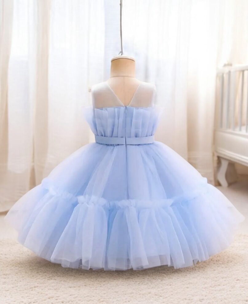 Vestido Magia de Seda Azul - Imagen 2