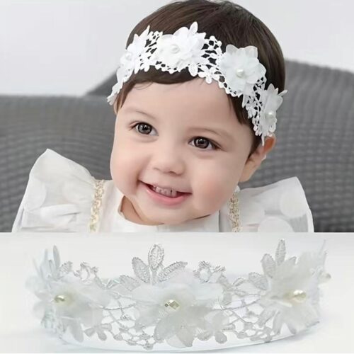 Diadema Flores Bordadas