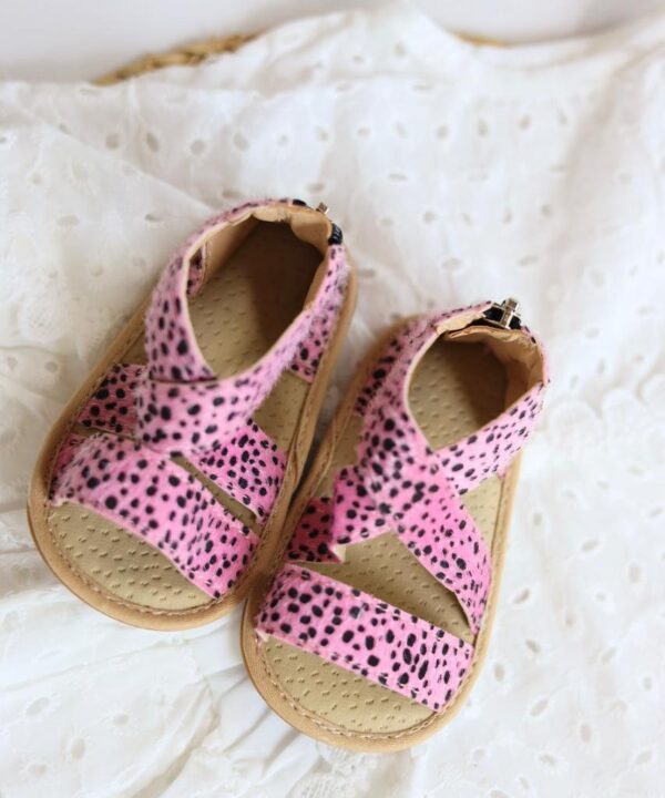 Sandalias Animal Prin Rosa